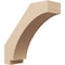 Ekena Millwork 5-inch W x 16-inch D x 16-inch H Imperial Rough Cedar Woodgrain TimberThane Knee Brace, Primed BRCUR05X16X16IMPRCPR - alternate 1